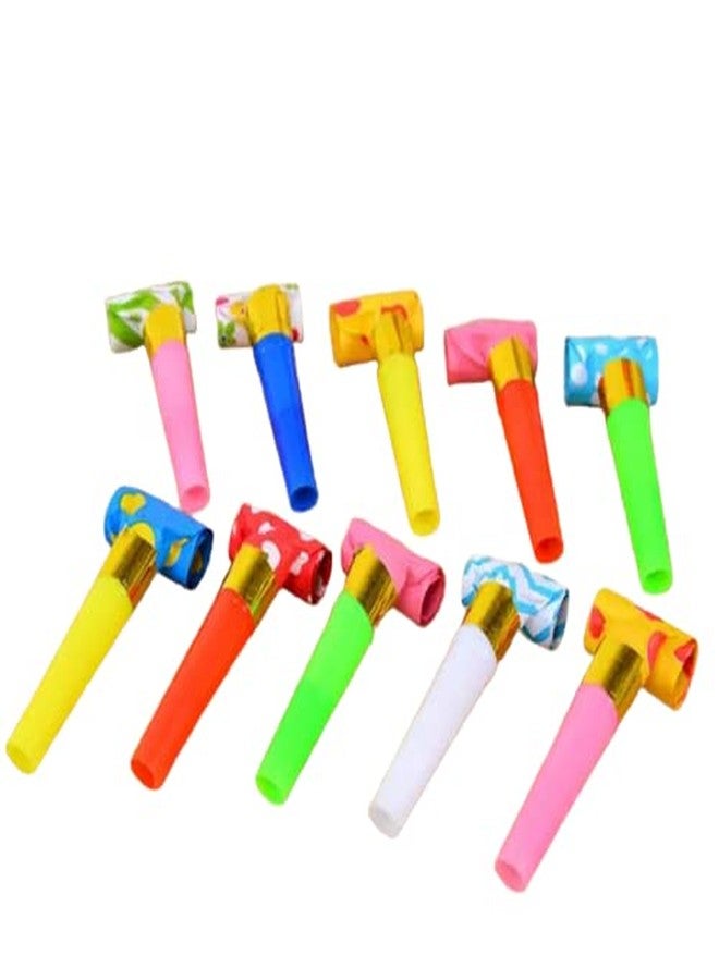 Selibration صفارات ورقية متعددة الألوان من Selibration Blowouts لحفلات أعياد ميلاد الأطفال، وحفلات الكريسماس، وهدايا أعياد الميلاد، وألعاب الأطفال، ولوازم الحفلات والمناسبات (عبوة من 10 قطع) - Image 3